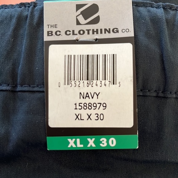BC Clothing Men's Convertible Stretch Pant navy Size XL x 30 - Picture 14 of 14